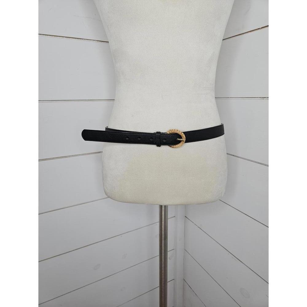 NWT Tabots Medium black leather belt